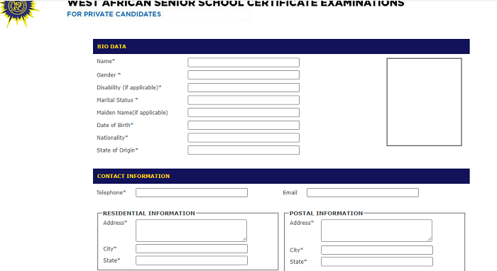 waec form